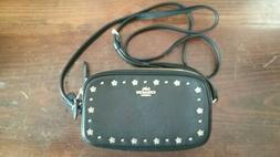 COACH Black and Gold, 2 Pocket, Cross Body Purse, 7 1/2" lon