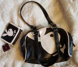 Black And White Playboy Bunny Purse And Wallet Set