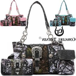 Camouflage Buckle Concealed Carry Purse Handbag Women Should