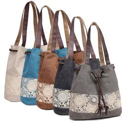 Canvas Shoulder Bag Retro Casual Purse Tote Handbag Travel M