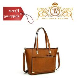 Classic Brown Satchel Purse Handbag Shoulder Tote Bags For W