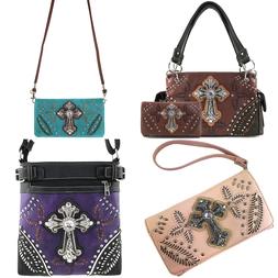 Justin West Conceal Carry Studded Floral Laser Cut Western C