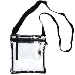 Youngever Deluxe Clear Cross-Body Purse, Stadium Approved Cl