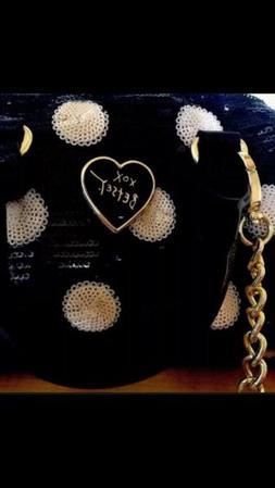 Designer Mini Black And White Purse With Gold Crossbody Chai