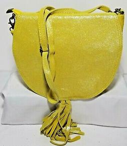 By Vittoria Pacini;  Italian Yellow Metallic Crossbody Bag