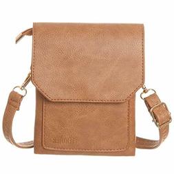 Double Compartment Small Crossbody Bag for Women Flapover Ce