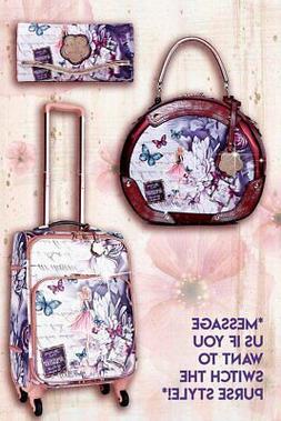 Dreamers Luggage Duffle Bag with Wheels Purse Luggage Set on