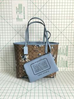Coach F37807 Signature Reversible City Tote in Coated Canvas