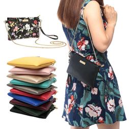 Aitbags Fashion Women Clutch Phone Purse Leather Crossbody B
