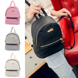 Girl Bag PU Leather Backpack Mini Travel School Backpack Pur