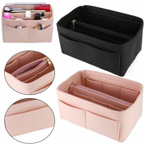 Multi pocket Storage Tote Shaper Liner Bag Felt Purse Handba