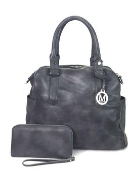 Zzfab Leatherette Triple Compartments  Purse and Wallet Set 