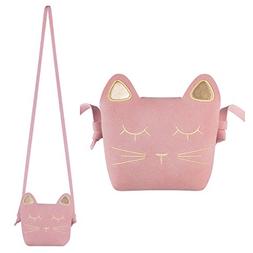 Pink Cute Cat Shoulder Crossbody Bag For Kids,toddler,girls