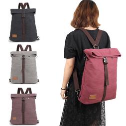 Multipurpose Women's Canvas Rucksack Anti Theft Backpack Pur