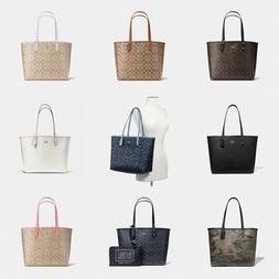 New Coach F36658 Reversible City Tote In Signature Coated Ca