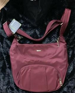 NWT  Travelon Anti Theft Cross Body Purse Boho Retro ECU Cas