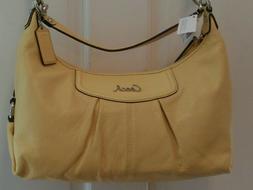 Coach NWT Ashley Canary Yellow Leather Hobo Handbag Purse Sh