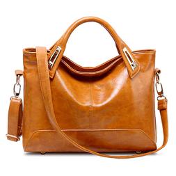 Oil Wax Leather Tote Purse Leather Satchel Handbag Messenger