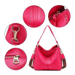 Portable Large Size Women's Concealed Carry Purse Handbag PU