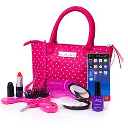 PixieCrush Pretend Play Kid Purse Set for Girls with Handbag