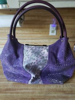 Handbags. Beautiful Purple Purse With Sparkle And Animal Pri