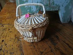 Vintage Sweet 1950's Little Girl's Straw Purse