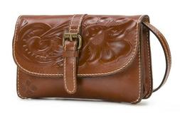 Patricia Nash TORRI Leather Tooled Crossbody Purse FLORENCE 