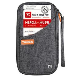 Travel Wallet RFID Blocking Document Organizer Bag, Family P