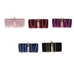 Velvet Clutch Purse Evening Bag Prom Handbag with Detachable
