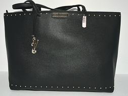 Victoria's Secret LARGE BLACK GOLD LOGO VS TOTE BAG PURSE ST