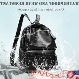 Waterproof  PU Leather Small Backpack Purse Women School Bag