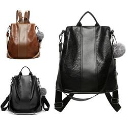 Women Backpack Purse Waterproof Leather Anti-theft Rucksack 