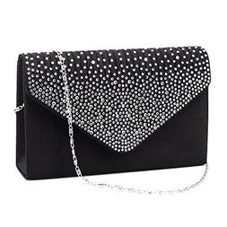 Nodykka Women Evening Envelope Rhinestone Frosted Handbag Pa
