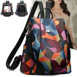 Women Backpack Purse Anti-Theft Rucksack Waterproof Oxford C