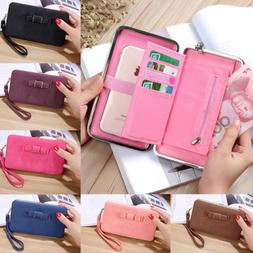 Women Lady Leather Clutch Handbag Wallet Long Card Holder Ph
