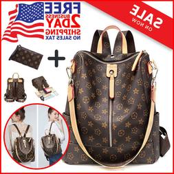 Women Leather Backpack Fashion Casual Purse Crossbady Should