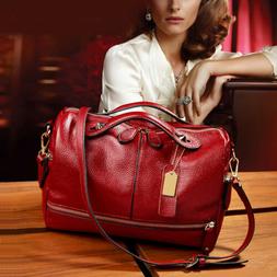 Women Leather Handbag Shoulder Purse Pilliow Shape Satchel C