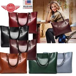 Women Leather Tote Bag Handbag Lady Purse Shoulder Messenger