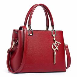 And Handbags Ladies Designer Top Handle Satchel Tote Bag Red