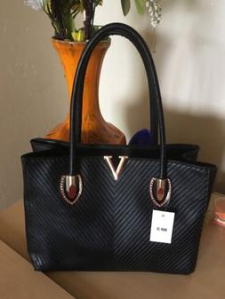 Women's Black and Gold Purse