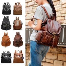Women's Pu Leather Backpack Purse Ladies Casual Shoulder Bag