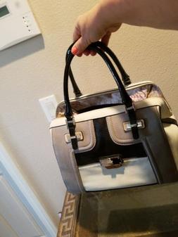 Guess Women's Purse Colors Cream, Gray, And Black