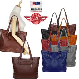 Women Tote Leather Shoulder Bag Handbag Messenger Crossbody 