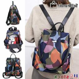 Womens Multi-function Purse Anti-Theft Rucksack Backpack Wat