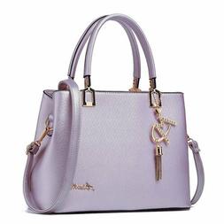 And Handbag Ladies Designer Top Handle Satchel Tote Bag Purp